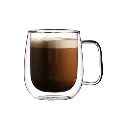 350ml dobbeltvægs glas kaffekrus
